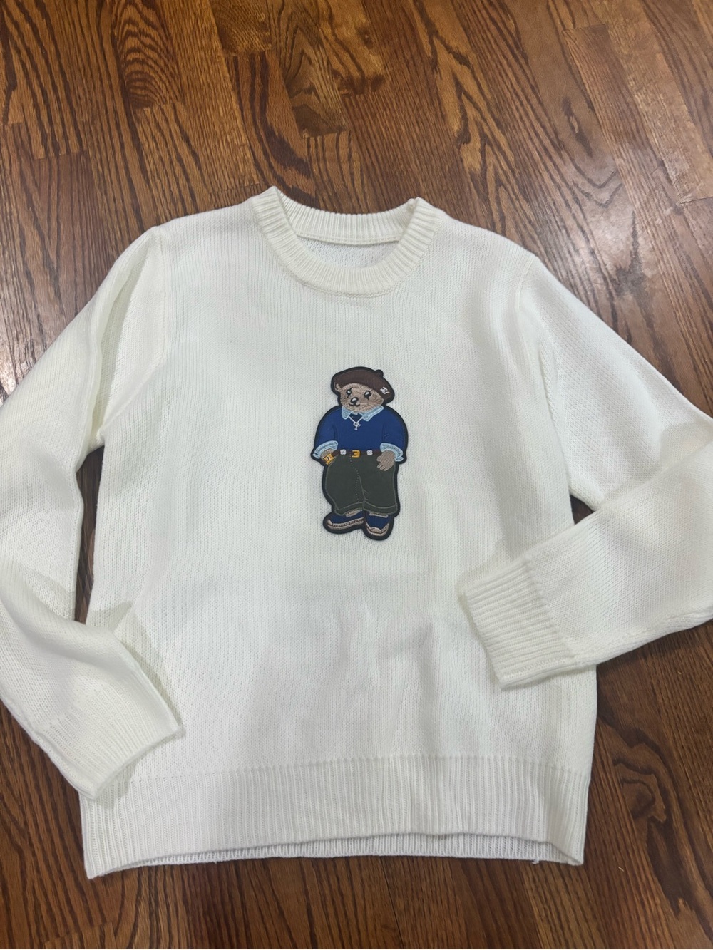 Bear sweater women's New Size Small Teddy Bear Pullover